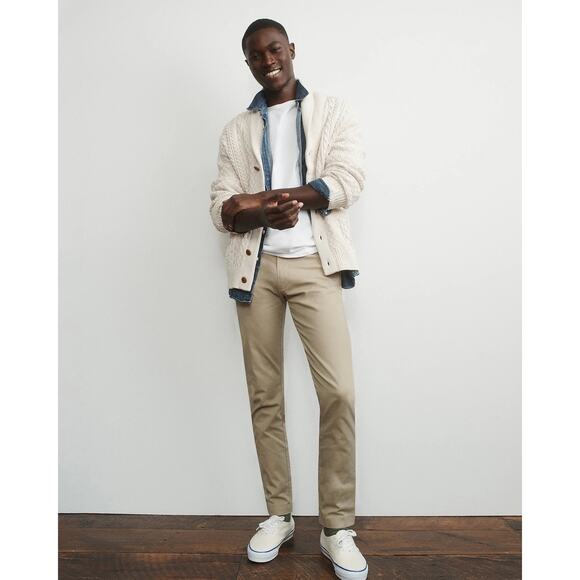 J.Crew Broken In 484 Slim-fit stretch chino pant Beige Size 33x30 - Picture 3 of 15